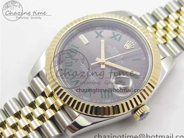 1219 DateJust 41 126333 SS YG Wrapped WWF Best Edition Gray Roman Makers Dial on SS YG Wrapped Jubilee Bracelet A Sporty 3127